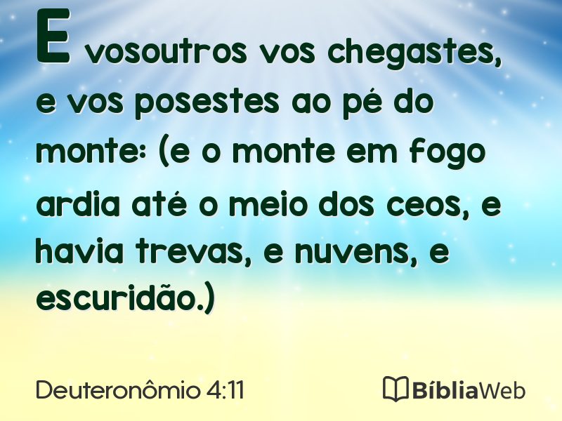 Deuteronômio 4:11 em imagem para compartilhar