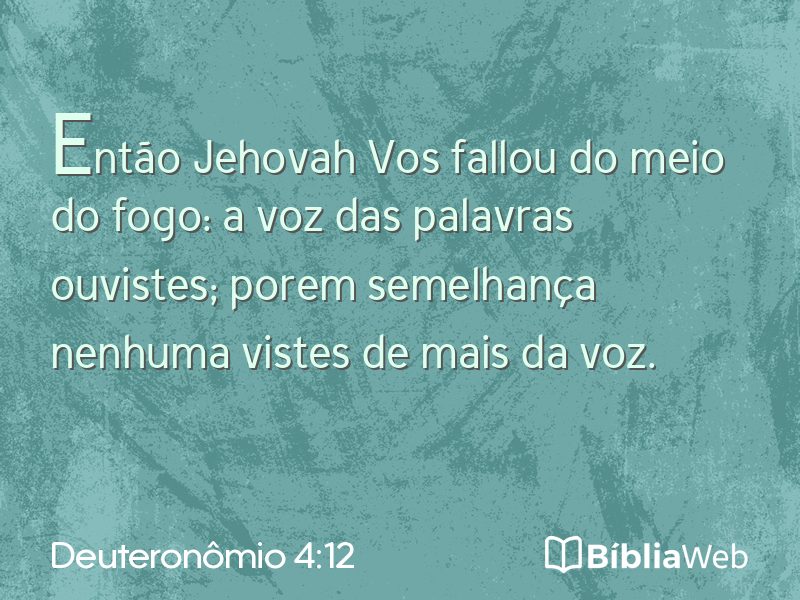 Deuteronômio 4:12 em imagem para compartilhar