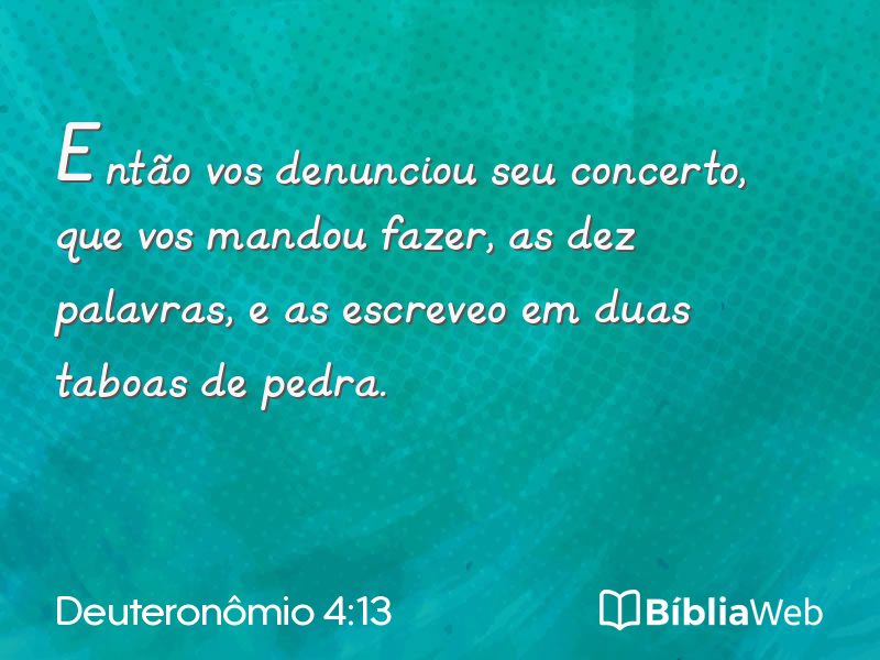 Deuteronômio 4:13 em imagem para compartilhar