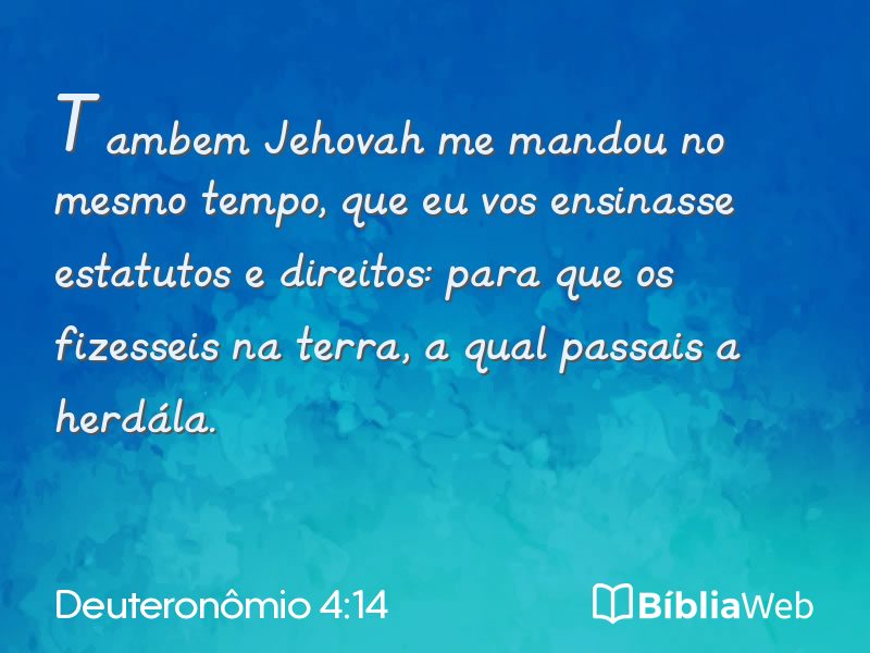 Deuteronômio 4:14 em imagem para compartilhar