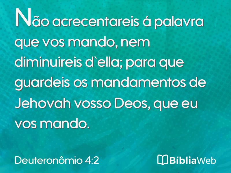 Deuteronômio 4:2 em imagem para compartilhar