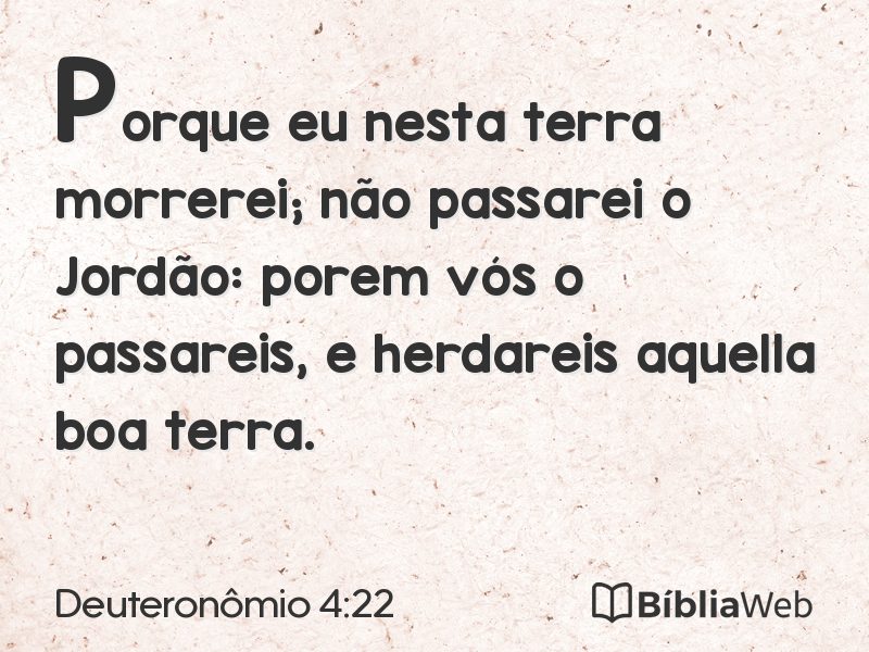 Deuteronômio 4:22 em imagem para compartilhar