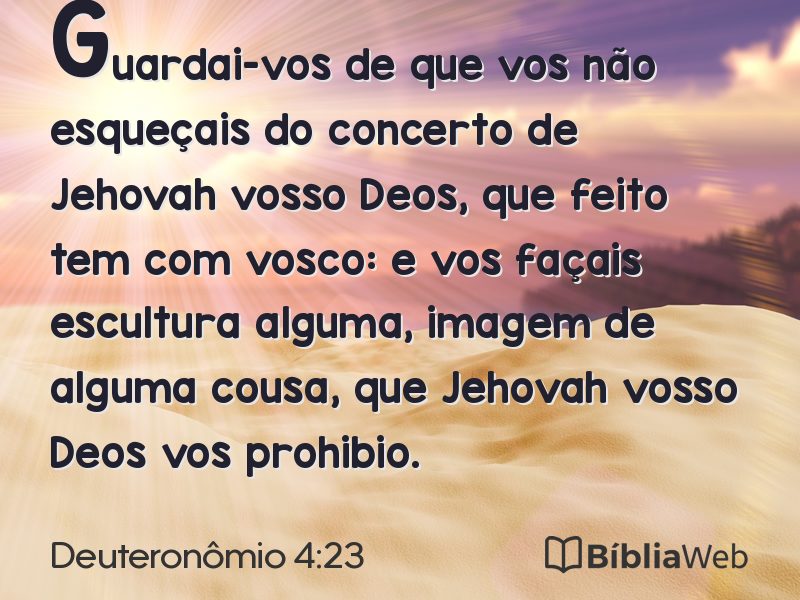 Deuteronômio 4:23 em imagem para compartilhar