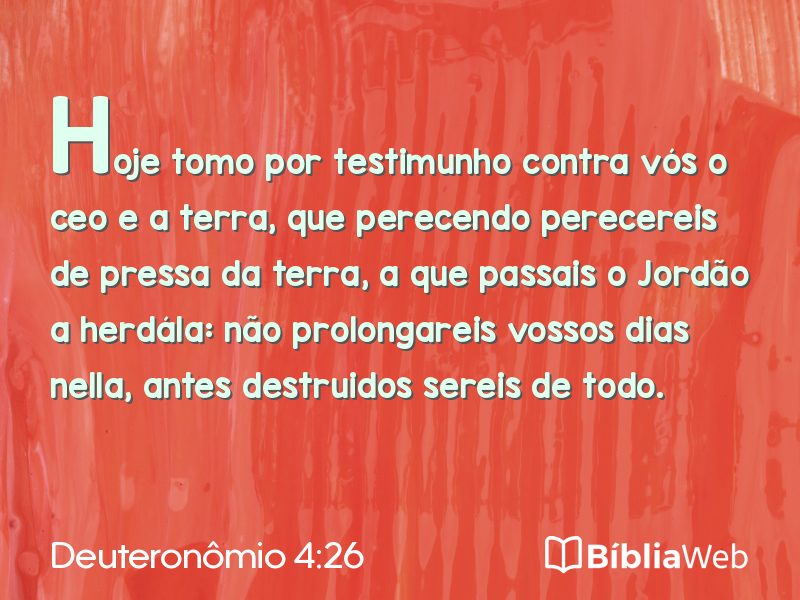 Deuteronômio 4:26 em imagem para compartilhar