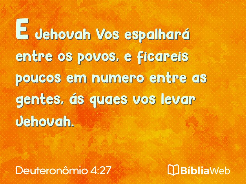 Deuteronômio 4:27 em imagem para compartilhar