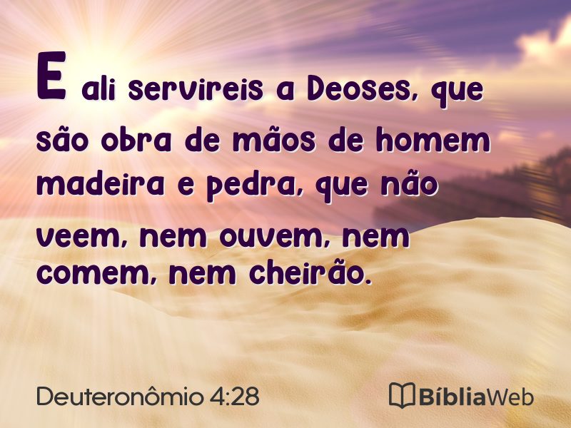 Deuteronômio 4:28 em imagem para compartilhar