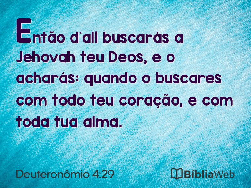 Deuteronômio 4:29 em imagem para compartilhar
