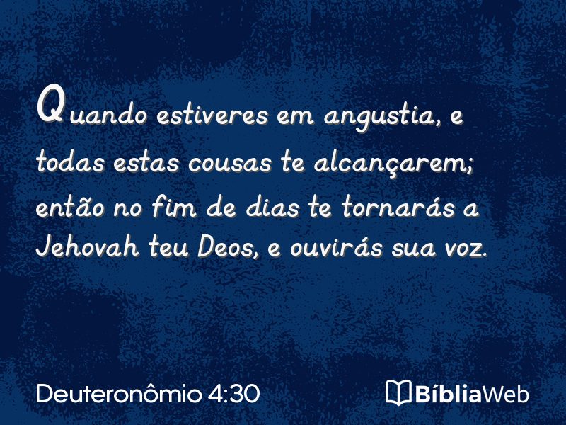 Deuteronômio 4:30 em imagem para compartilhar