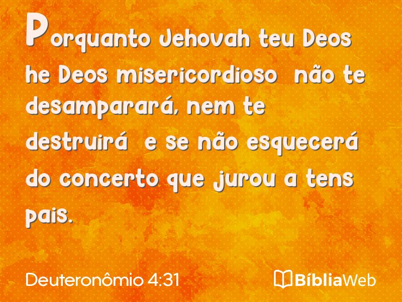 Deuteronômio 4:31 em imagem para compartilhar