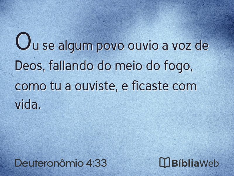 Deuteronômio 4:33 em imagem para compartilhar