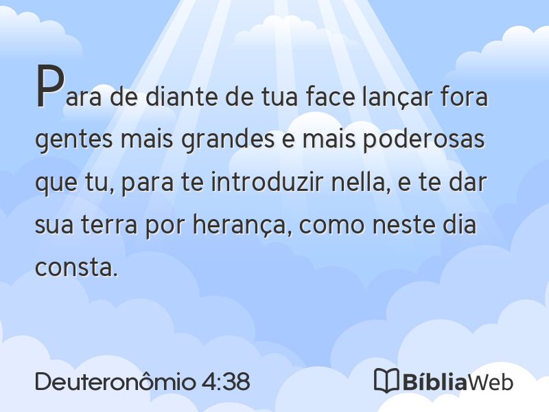 Deuteronômio 4:38 em imagem para compartilhar