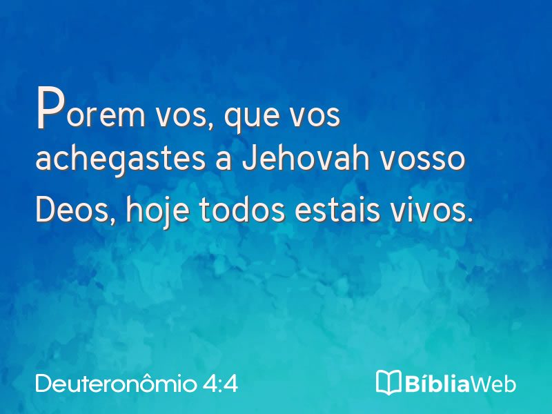 Deuteronômio 4:4 em imagem para compartilhar