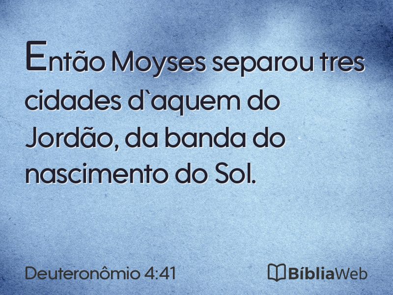 Deuteronômio 4:41 em imagem para compartilhar