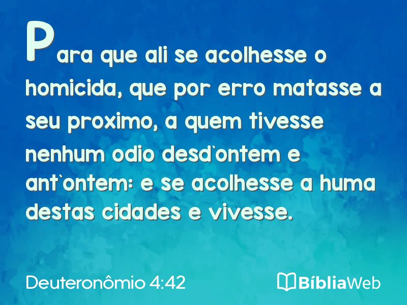 Deuteronômio 4:42 em imagem para compartilhar