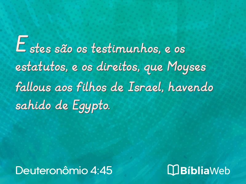 Deuteronômio 4:45 em imagem para compartilhar