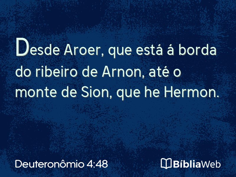 Deuteronômio 4:48 em imagem para compartilhar