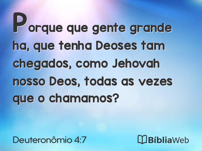 Deuteronômio 4:7 em imagem para compartilhar