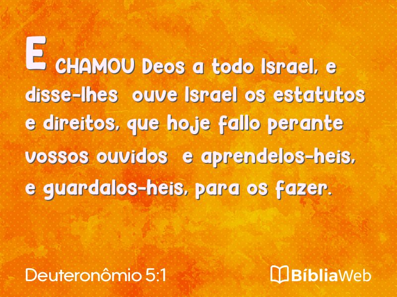 Deuteronômio 5:1 em imagem para compartilhar