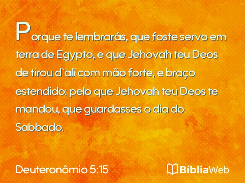 Deuteronômio 5:15 em imagem para compartilhar