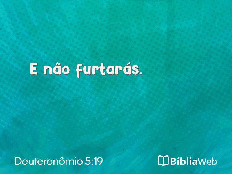 Deuteronômio 5:19 em imagem para compartilhar