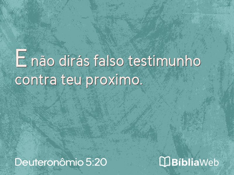 Deuteronômio 5:20 em imagem para compartilhar