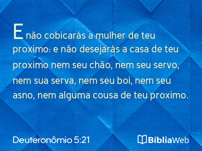 Deuteronômio 5:21 em imagem para compartilhar