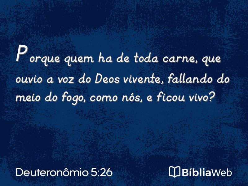 Deuteronômio 5:26 em imagem para compartilhar