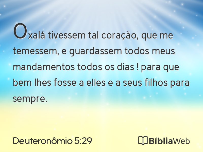Deuteronômio 5:29 em imagem para compartilhar