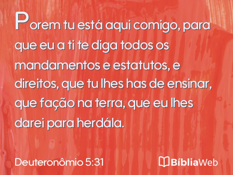 Deuteronômio 5:31 em imagem para compartilhar