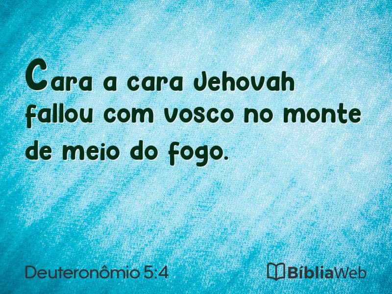 Deuteronômio 5:4 em imagem para compartilhar