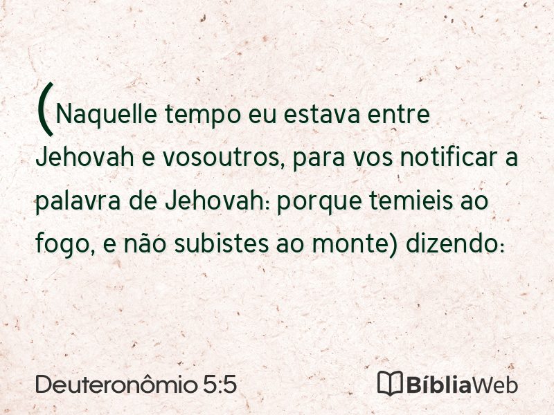 Deuteronômio 5:5 em imagem para compartilhar