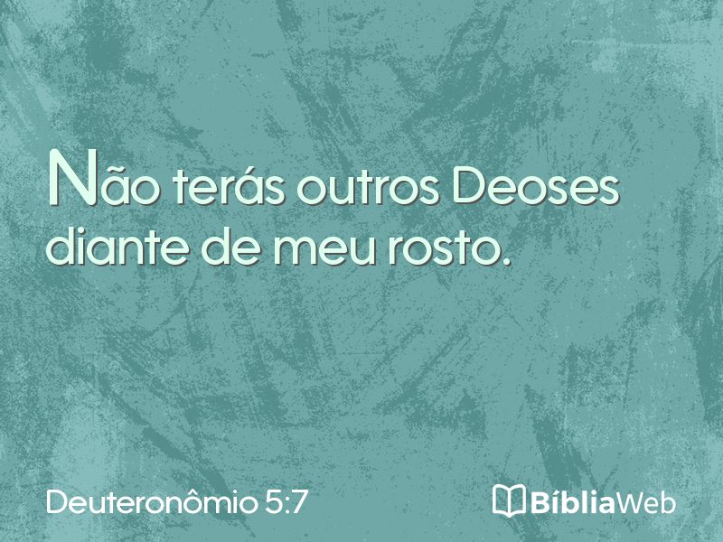 Deuteronômio 5:7 em imagem para compartilhar
