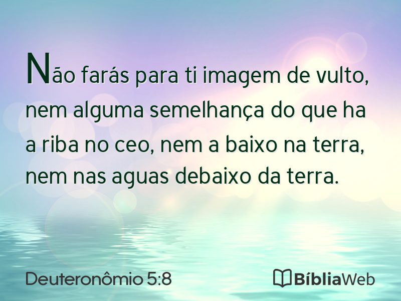 Deuteronômio 5:8 em imagem para compartilhar