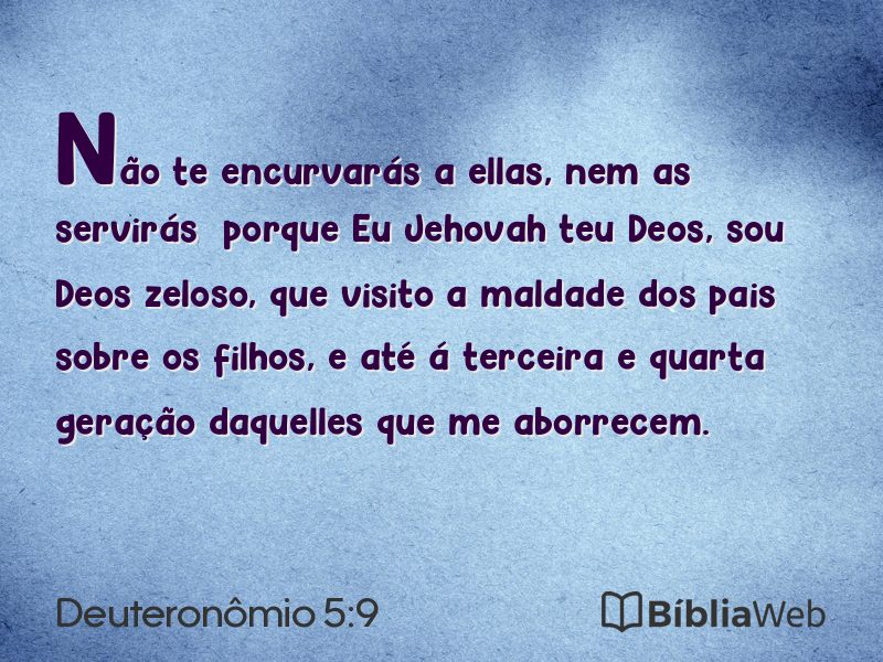 Deuteronômio 5:9 em imagem para compartilhar