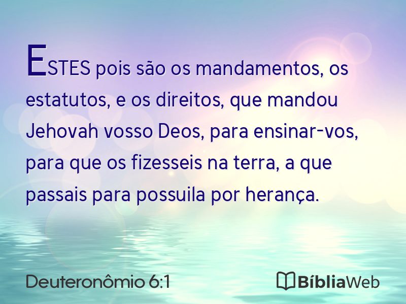 Deuteronômio 6:1 em imagem para compartilhar