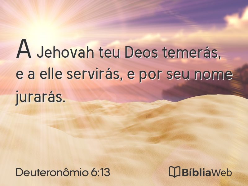 Deuteronômio 6:13 em imagem para compartilhar
