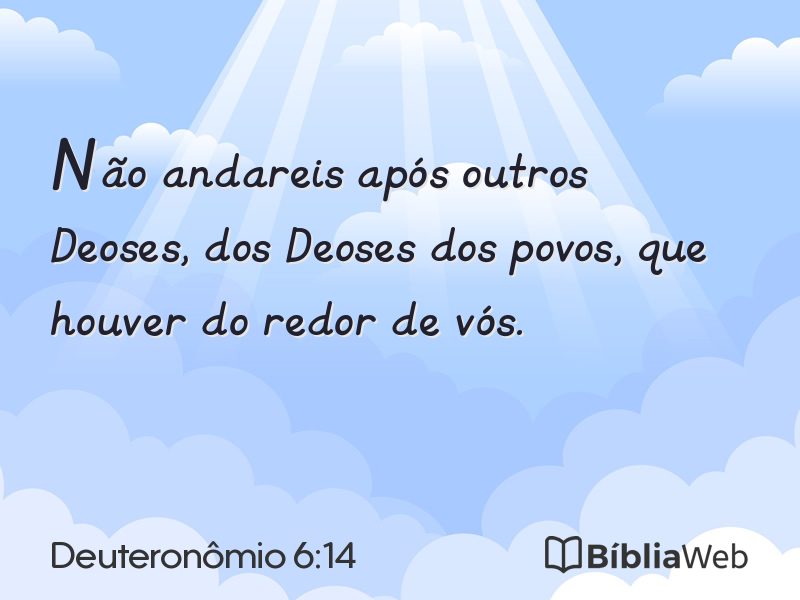 Deuteronômio 6:14 em imagem para compartilhar