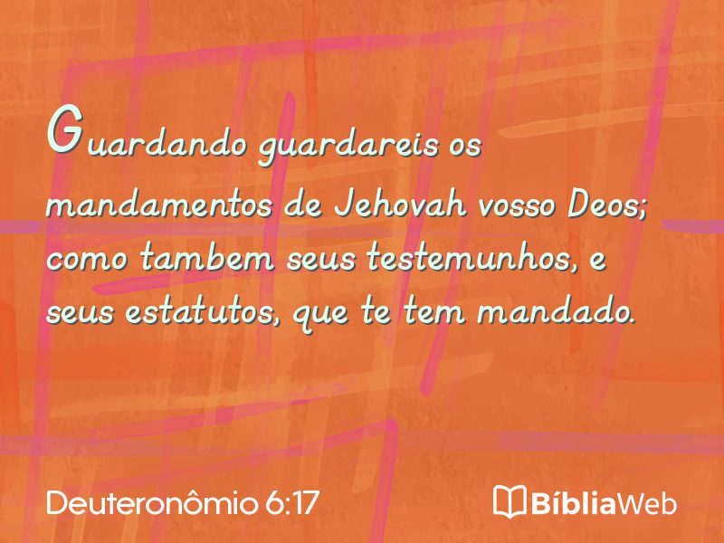 Deuteronômio 6:17 em imagem para compartilhar