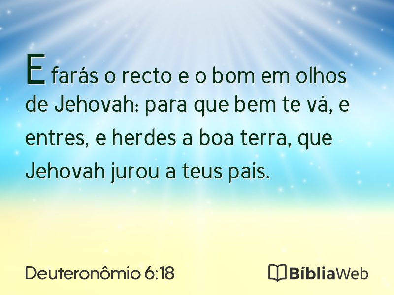 Deuteronômio 6:18 em imagem para compartilhar