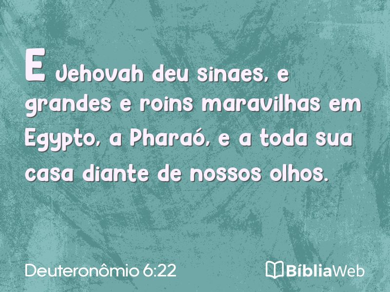 Deuteronômio 6:22 em imagem para compartilhar