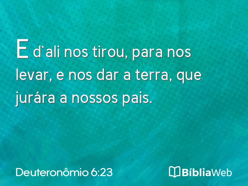 Deuteronômio 6:23 em imagem para compartilhar