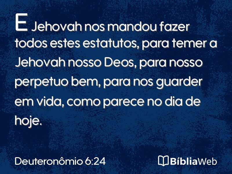 Deuteronômio 6:24 em imagem para compartilhar