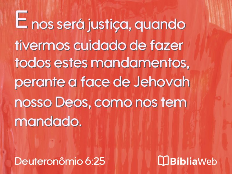 Deuteronômio 6:25 em imagem para compartilhar