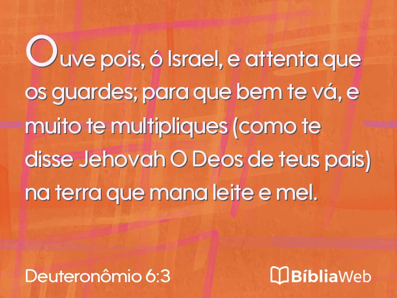 Deuteronômio 6:3 em imagem para compartilhar