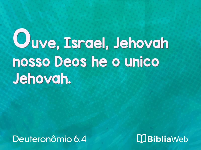 Deuteronômio 6:4 em imagem para compartilhar