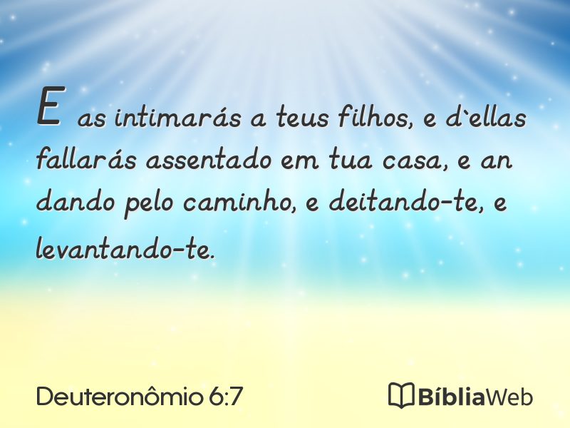 Deuteronômio 6:7 em imagem para compartilhar