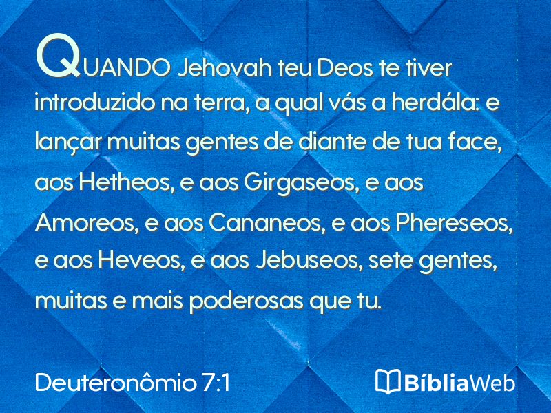Deuteronômio 7:1 em imagem para compartilhar