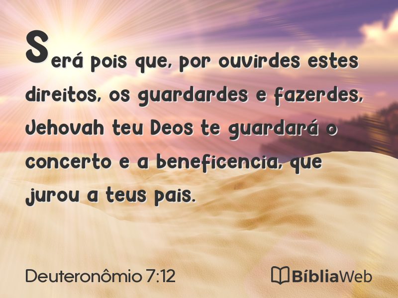 Deuteronômio 7:12 em imagem para compartilhar