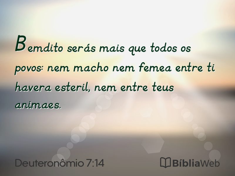 Deuteronômio 7:14 em imagem para compartilhar