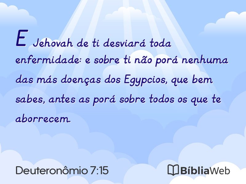 Deuteronômio 7:15 em imagem para compartilhar